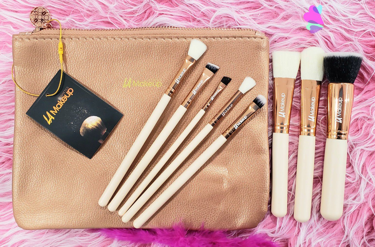 8pcs Makeup Brush set with cosmetic bag