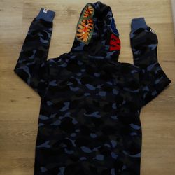 Xl Navy Blue Bape Hoodie