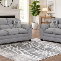 New Venus Gray Sofa And Loveseat! 