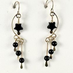 Half Moon Black Pony. Earrings
