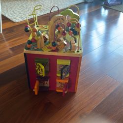 Kids Wooden Activity Cube