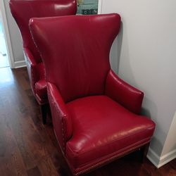 Authentic Burgundy Bradington Young Leather Chairs