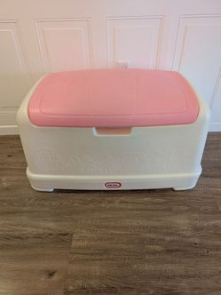 Little Tykes pink and white toy box