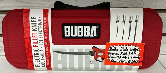 Bubba Blade Cordless Electric Fillet Knife W/ Non-Slip Grip & 4 Blades Brand New