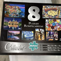 Buffalo Puzzles, 8 in 1 Collectors Edition Jigsaw puzzles,8 puzzle 