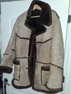 *Luxurious Brown Designor Brown Fur Sherling Wool Coat!
