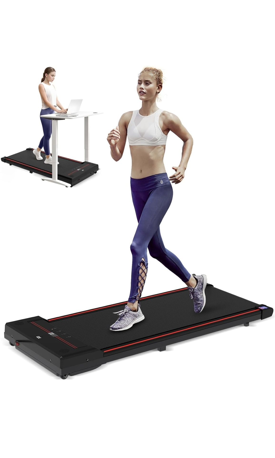Sperax Walking Vibration Pad with APP, 3 in 1 Under Desk Treadmill, 2.5HP Low Noise Walking Treadmill Pad with Remote Control, Portable Treadmills for