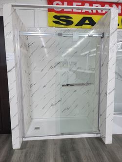 Shower Base And Glass Doors