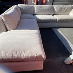 Light Gray Macys Downfilled Sectional 