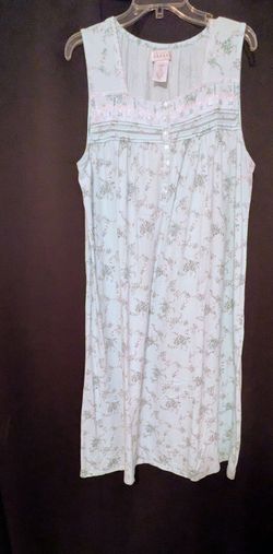 Celestial Dreams Floral Blue Sleeveless Nightgown Size XL