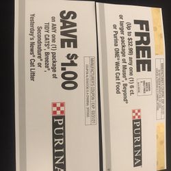 Purina Manufacturer Cat Food And Litter Coupon