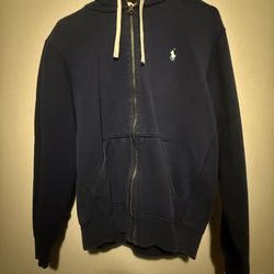Dark blue polo zip up