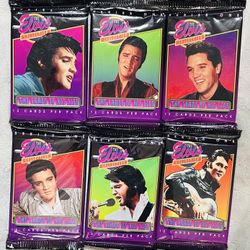 Vintage Elvis Collector Cards. 6 Unopened Packs