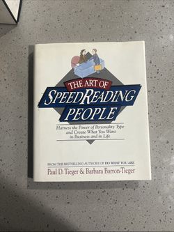 The Art Of Speed Reading People, Paul Tieger & Barb Barron-Tieger, Hardcover, VG