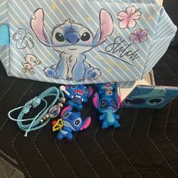 Stitch Travel Cosmetic Bag, Large Capacity Cartoon Cosmetic Pouch Makeup Bag with Zipper, PU Travel Toiletry Bag Makeup Accessories Organizer Best Gif