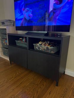 Brand New looking Wood Black TV Cabinet  Stand