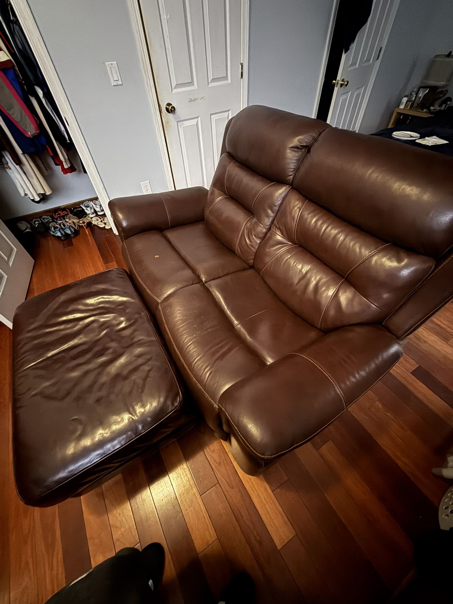 Leather Loveseat 