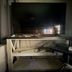 65” TCL Smart Roku tv And 70” Wooden TV Stand