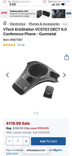 Conference phone with two wireless mics