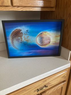 Boys Room  22X15 Baseball 3D Wall Picture Smoke Free Home