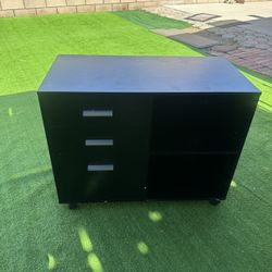 3 Drawers Cabinet With File  Wood New $65