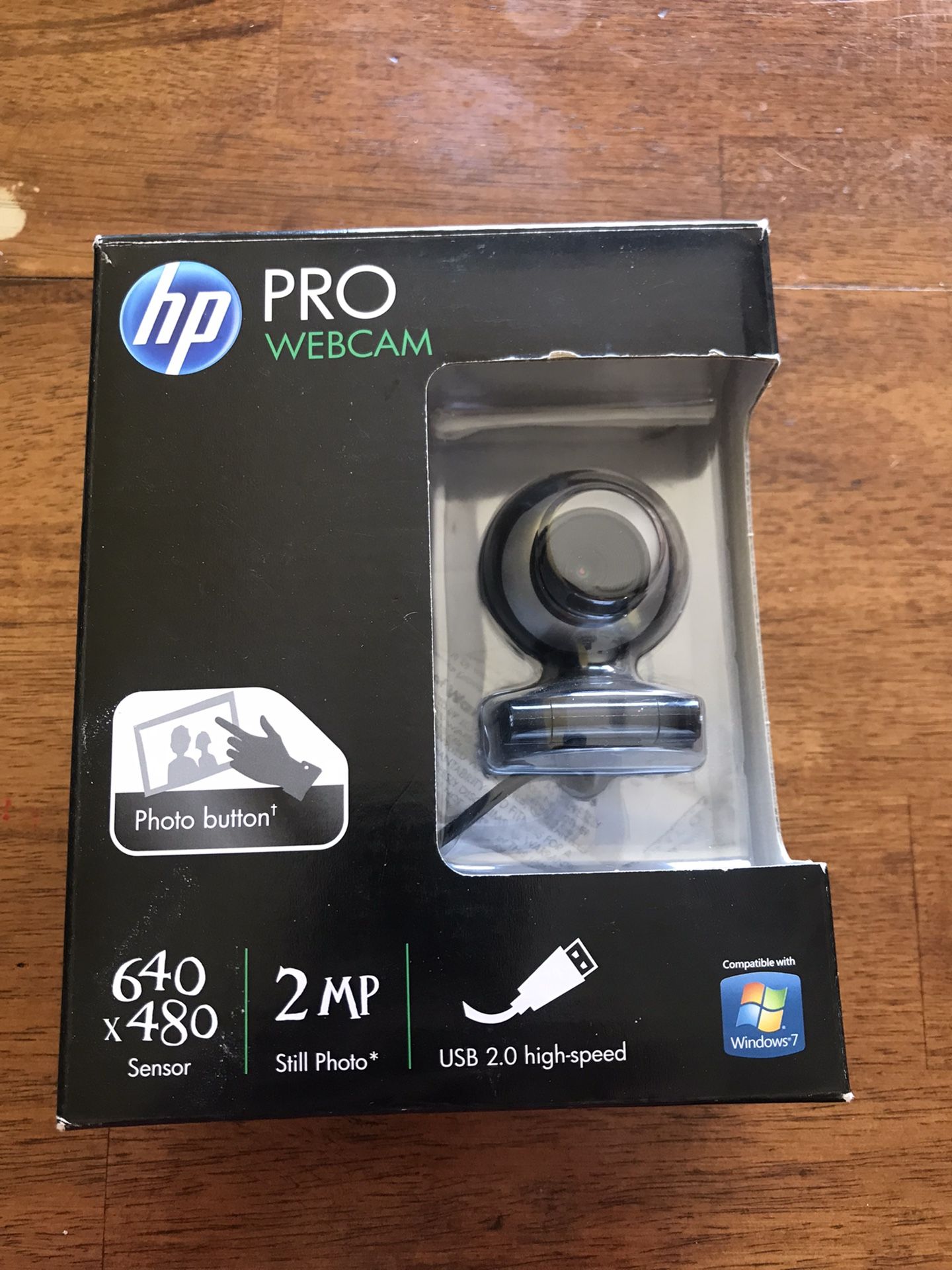 HP Pro Web Cam AU165AA YouTube Skype USB 640x480 Sensor 2MP
