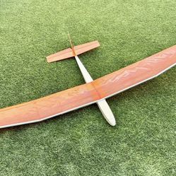 Vintage balsa wood sailplane re 71" wingspan
