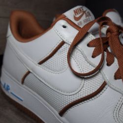 Nike Air Force Style White/Brown Sneakers – Size:10 – Clean