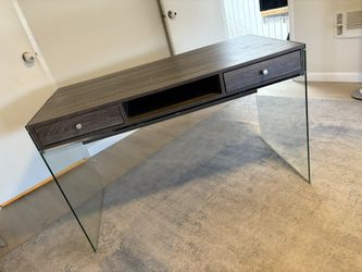 Desk Glass Wood