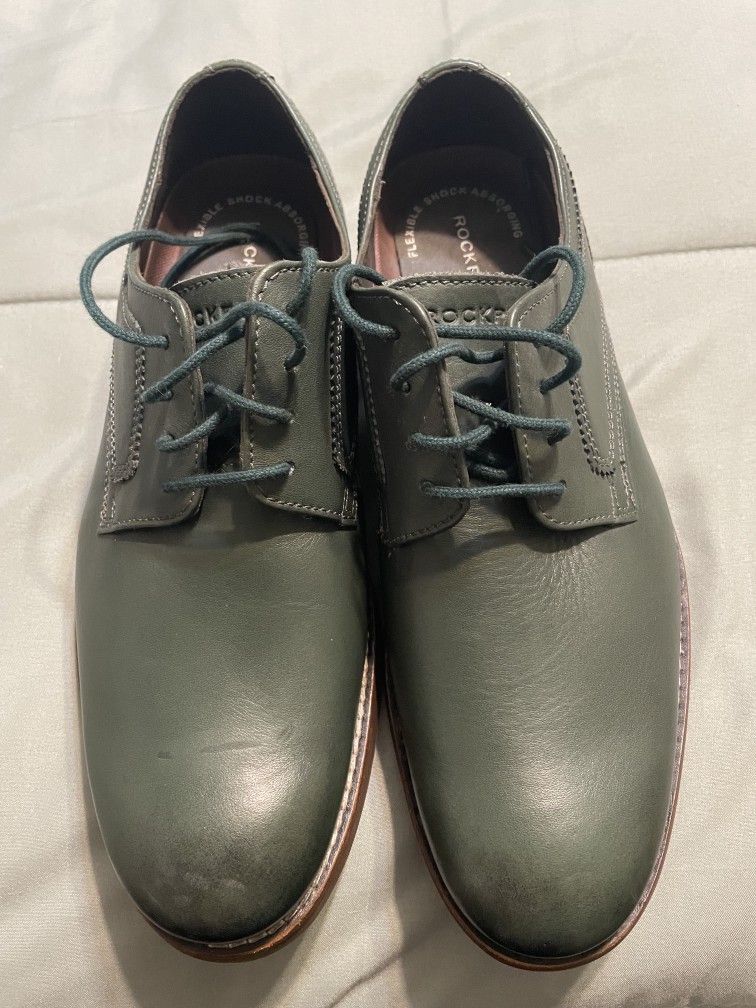 Dress Shoes men, green Olive color
