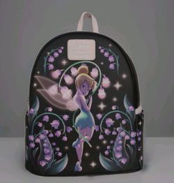 NWT Loungefly Disney Peter Pan Tinker Bell Floral Mini Backpack