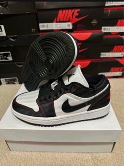 Nike Air Jordan 1 Low SE Utility White Black Red DD9337 106  Womens Size 5.5 Brand New