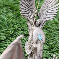Vintage Partha Pewter: Archangel Michael vs. The Dragon (1990)
