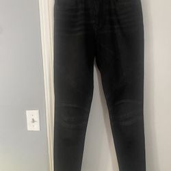 Dkny Black Jeans Knee Design Print Size 27