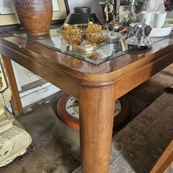 Vintage MCM Danish Style Glass Dining Table