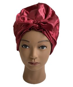 Silk Satin Bonnet With Adjustable Tie Band Straps