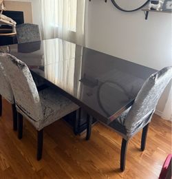 Black Dining Table Italian made extendable