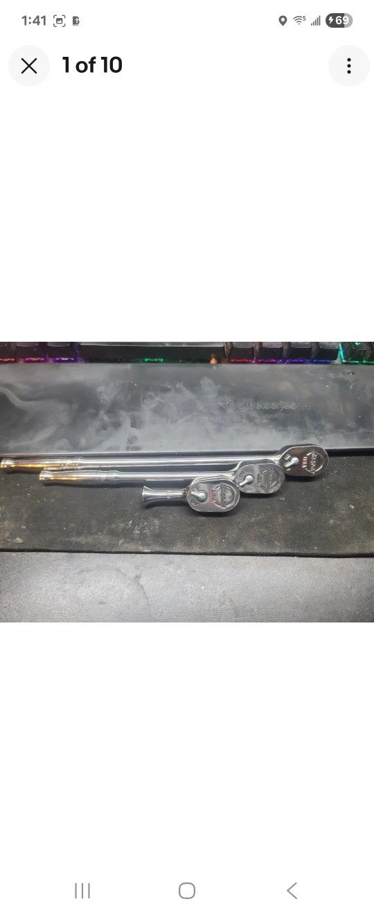3pc 1/4 Snap On Ratchets Tll72 Tl72 Tk72