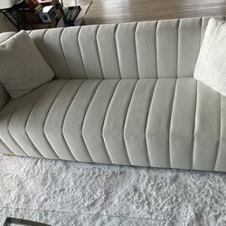 White Sleek Couch 