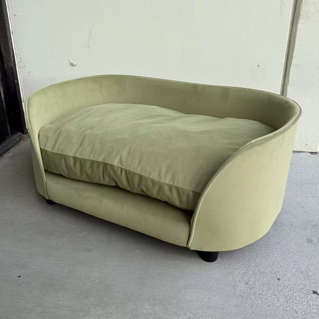 New In Box 27x17x12 Inch Tall Olive Green Color Dog Cat Pet Futon Sofa Bed Lounge Furniture Sleeping Removable Cushion 