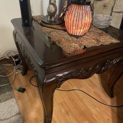 Glass And Wood Coffee Table 