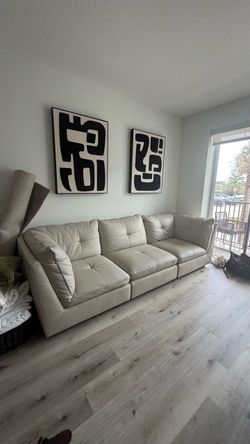 White Leather Couch