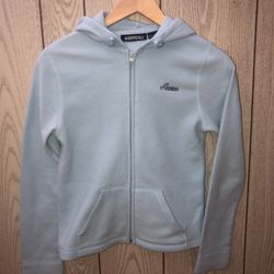 Aeropostale light blue kids size medium (fits adult small) full zip hoodie jacket sweatshirt