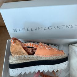 Stella McCartney Gaia Platform Espadrilles, Black, Size 5(US), 35 (IT)