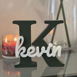 Layered Initial Name Sign