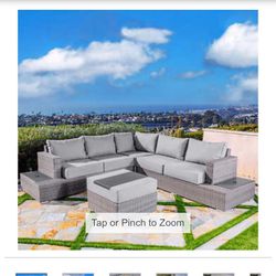 Allspace 4-piece Patio Sectional from Costco, patio furniture, backyard sofa set, outdoor sofa