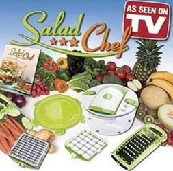 Genius Salad Cutting Set with Double Grater – Complete Kitchen Prep Set