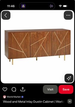 63” Walnut Sideboard Buffet Credenza / TV Media Console – Mid Century Modern