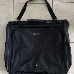 Samsonite Black Nylon Folding Garment Bag Travel Luggage w/ Shoulder Strap