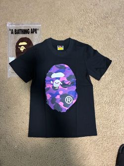 BAPE A Bathing  purple Ape Camo Ape Head T-Shirt